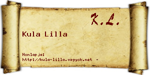 Kula Lilla névjegykártya