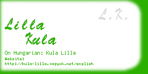 lilla kula business card